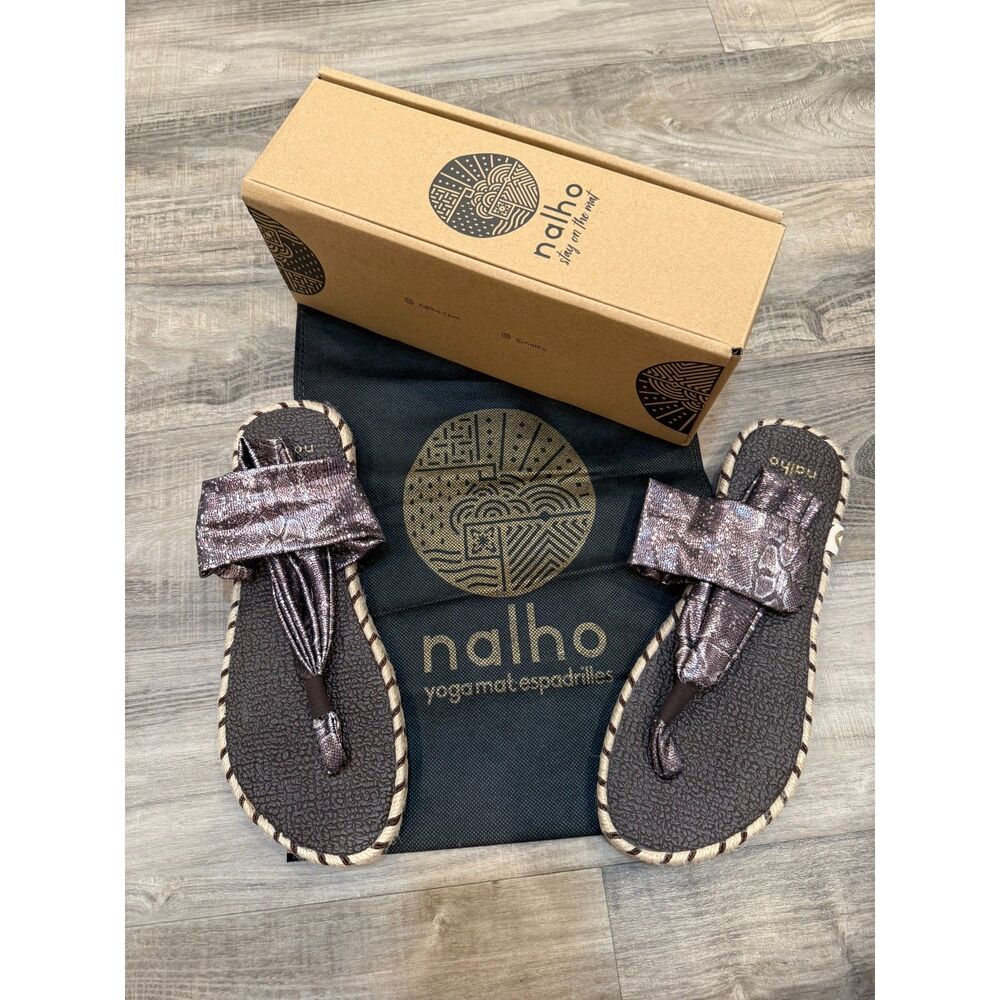 Nalho Ganika Sandal sz 10 / Ganika Snake Brown New with Box